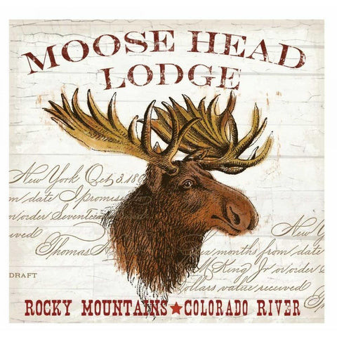 Moose Lodge Black Modern Wood Framed Art Print by Allen, Candace