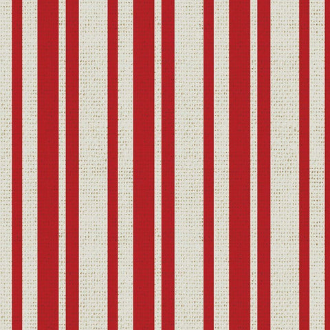 Nautical Red Stripe 1 Black Modern Wood Framed Art Print with Double Matting by Allen, Candace