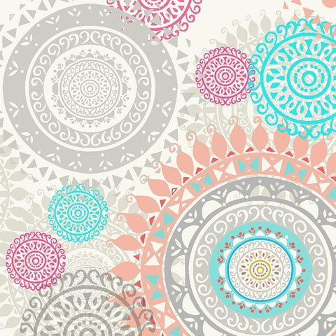 Bright Boho Spin 2 Black Modern Wood Framed Art Print with Double Matting by Allen, Candace