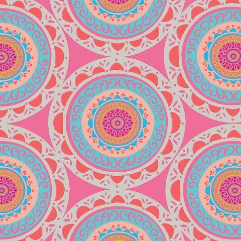 Boho Bright Mandala 1 Black Modern Wood Framed Art Print by Allen, Candace