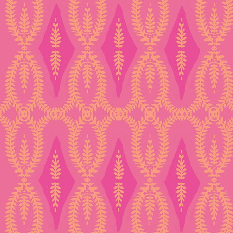 Bright Boho Fern 1 White Modern Wood Framed Art Print with Double Matting by Allen, Candace