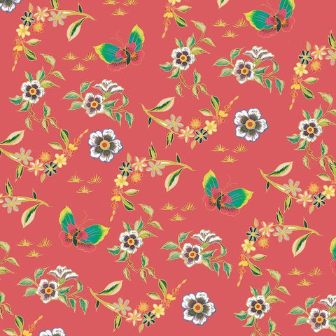 Kimono Quilt Toss 3 White Modern Wood Framed Art Print with Double Matting by Allen, Candace