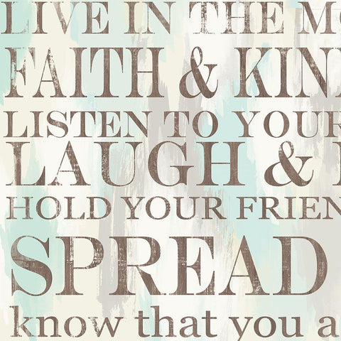 Live Inspire 1 White Modern Wood Framed Art Print with Double Matting by Allen, Candace