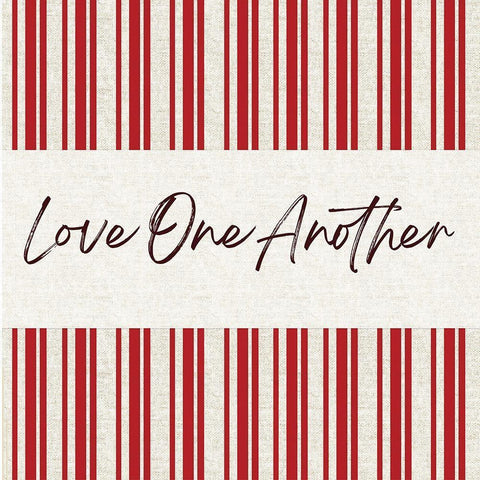 Love One Another White Modern Wood Framed Art Print with Double Matting by Lula Bijoux and Company