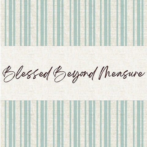 Blessed Beyond Gold Ornate Wood Framed Art Print with Double Matting by Lula Bijoux and Company