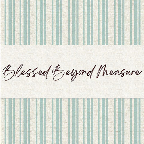 Blessed Beyond White Modern Wood Framed Art Print with Double Matting by Lula Bijoux and Company