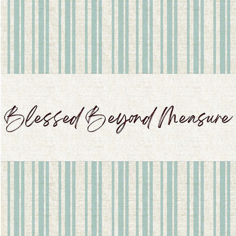 Blessed Beyond Black Ornate Wood Framed Art Print with Double Matting by Lula Bijoux and Company