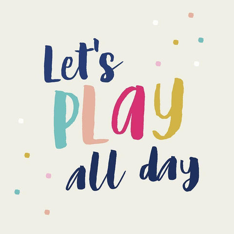 Play All Day Black Modern Wood Framed Art Print by Lula Bijoux and Company