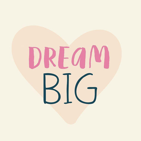 Dream Big Black Ornate Wood Framed Art Print with Double Matting by Lula Bijoux and Company