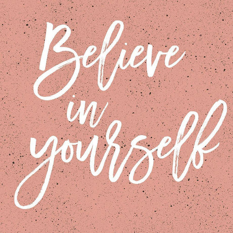 Believe In Yourself Black Ornate Wood Framed Art Print with Double Matting by Lula Bijoux and Company
