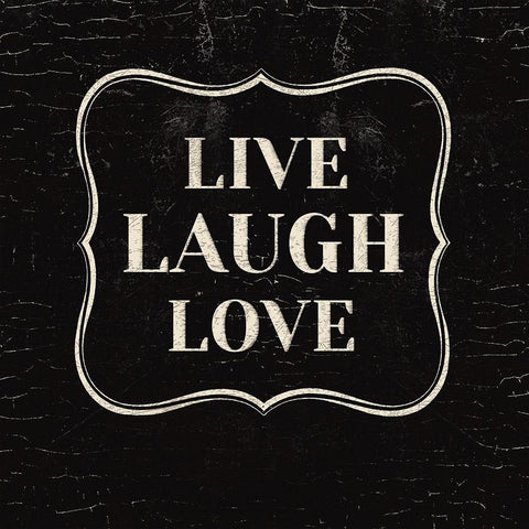 Live Laugh Love White Modern Wood Framed Art Print with Double Matting by Lula Bijoux and Company