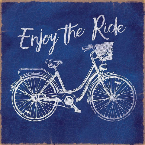 Enjoy The Ride Black Modern Wood Framed Art Print with Double Matting by Lula Bijoux and Company