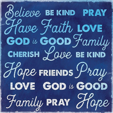 Gods Words 1 White Modern Wood Framed Art Print by Lula Bijoux and Company