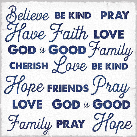 Gods Words 2 Gold Ornate Wood Framed Art Print with Double Matting by Lula Bijoux and Company