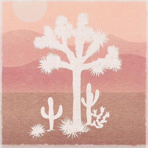 Joshua Tree 2 White Modern Wood Framed Art Print by Lula Bijoux And Company