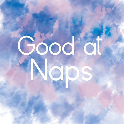 Good At Naps Black Modern Wood Framed Art Print with Double Matting by Lula Bijoux and Company