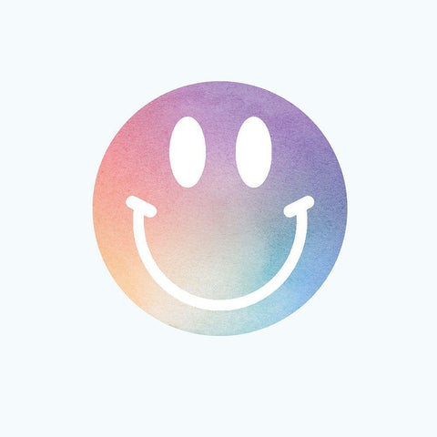 HappyfaceWatercolor Black Ornate Wood Framed Art Print with Double Matting by Lula Bijoux and Company