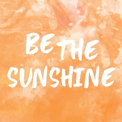 Be The Sunshine Watercolor Black Ornate Wood Framed Art Print with Double Matting by Lula Bijoux and Company
