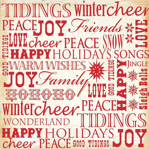 Holiday Typography 1 Black Modern Wood Framed Art Print by Lula Bijoux And Company