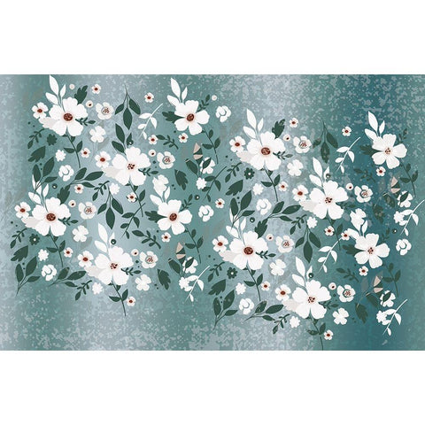 Scattered Blossoms Black Modern Wood Framed Art Print by Allen, Candace