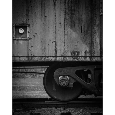 Side Train White Modern Wood Framed Art Print by Taylor, Glenn