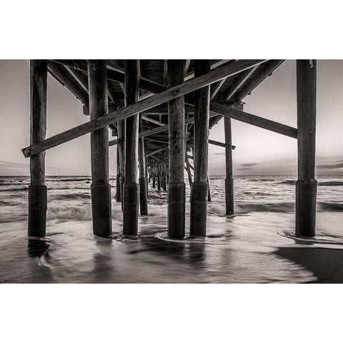 Beneath The Pier Gold Ornate Wood Framed Art Print with Double Matting by Taylor, Glenn