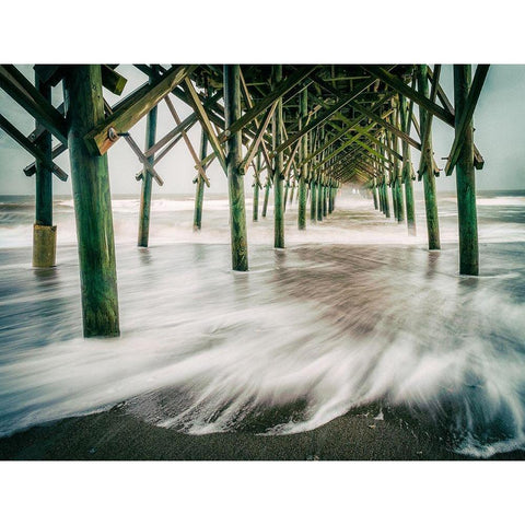 The Rushing Tide 2 Gold Ornate Wood Framed Art Print with Double Matting by Taylor, Glenn