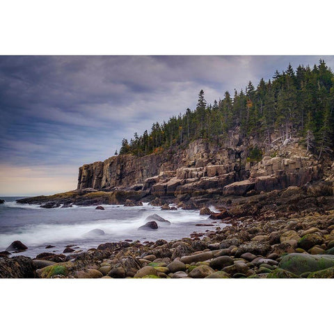 Rocky Cove Black Modern Wood Framed Art Print by Taylor, Glenn