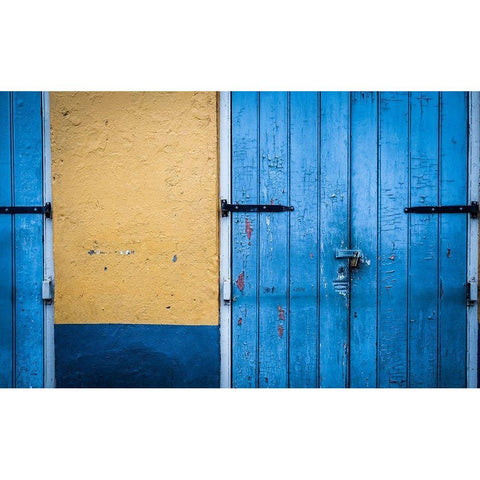 Blue Entrance Black Modern Wood Framed Art Print by Taylor, Glenn
