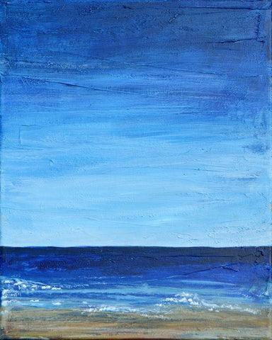 Peaceful Ocean View 2 Black Ornate Wood Framed Art Print with Double Matting by Jenner, Roya