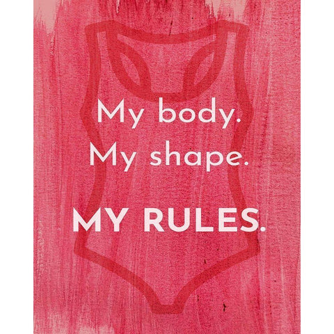 My Rules Gold Ornate Wood Framed Art Print with Double Matting by Jenner, Roya