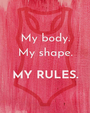 My Rules Black Ornate Wood Framed Art Print with Double Matting by Jenner, Roya