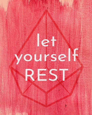 Let Yourself Rest White Modern Wood Framed Art Print with Double Matting by Jenner, Roya