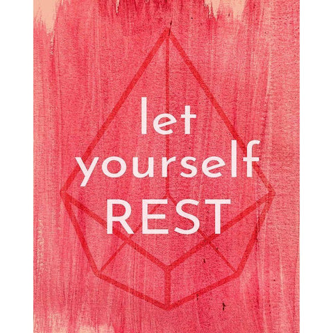 Let Yourself Rest White Modern Wood Framed Art Print by Jenner, Roya