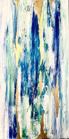 Abstract Smear Black Ornate Wood Framed Art Print with Double Matting by Jenner, Roya