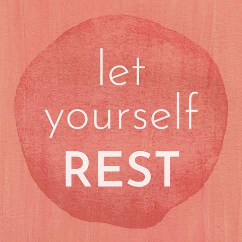 Let Yourself Rest Black Modern Wood Framed Art Print with Double Matting by Jenner, Roya