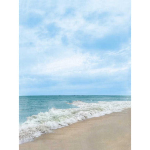 Summertime Breeze Beach White Modern Wood Framed Art Print by Rowland, Joseph