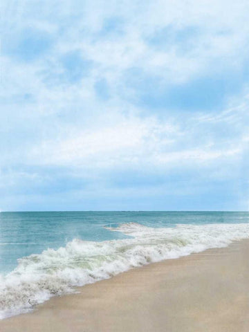 Summertime Breeze Beach White Modern Wood Framed Art Print with Double Matting by Rowland, Joseph