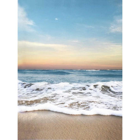 Sunrising Wave Curl Gold Ornate Wood Framed Art Print with Double Matting by Rowland, Joseph