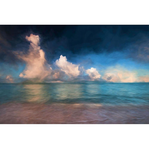 Beach Wave Gold Ornate Wood Framed Art Print with Double Matting by Roland Photography