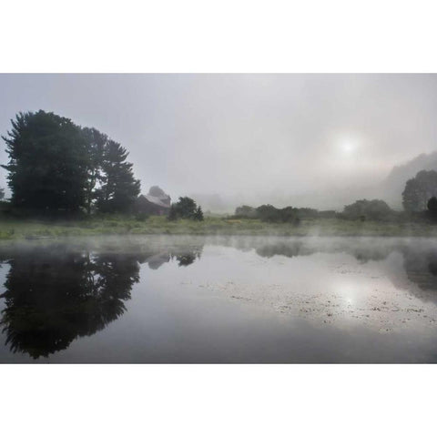 Glimmerglass Black Modern Wood Framed Art Print by Rowland, Joseph