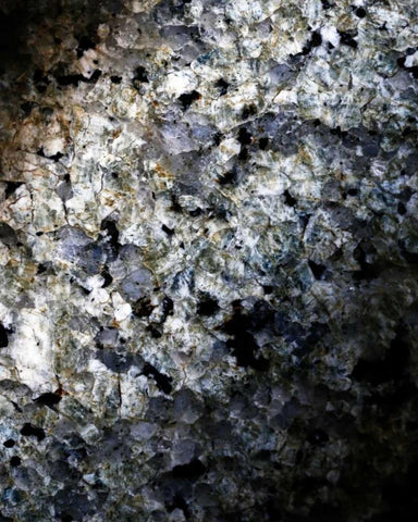 Gray Minerals 1 Black Ornate Wood Framed Art Print with Double Matting by De Carvalho, Sandro