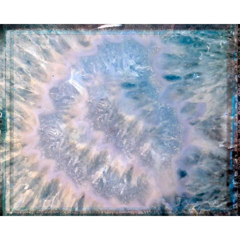 Blue Hue Minerals Black Modern Wood Framed Art Print with Double Matting by De Carvalho, Sandro