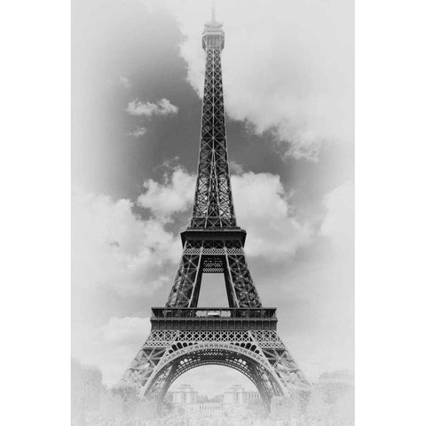 Eiffel 1 White Modern Wood Framed Art Print by De Carvalho, Sandro