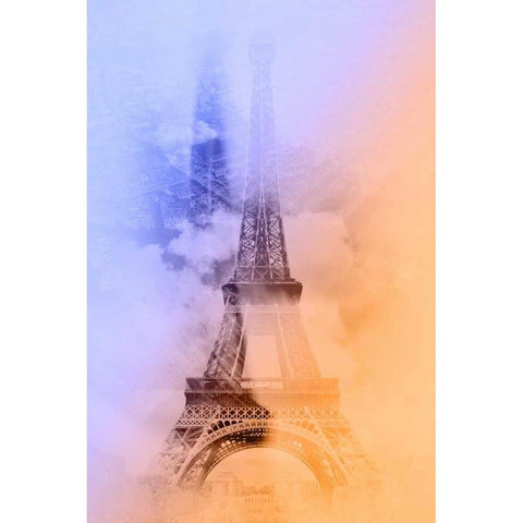 Eiffel 3 White Modern Wood Framed Art Print by De Carvalho, Sandro