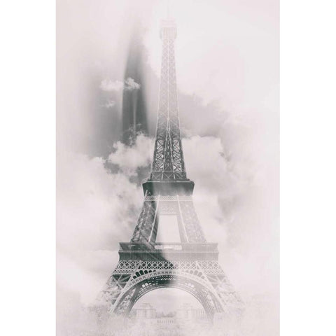 Eiffel 4 White Modern Wood Framed Art Print by De Carvalho, Sandro