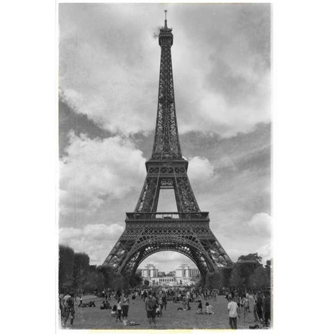 Eiffel 7 Black Modern Wood Framed Art Print with Double Matting by De Carvalho, Sandro