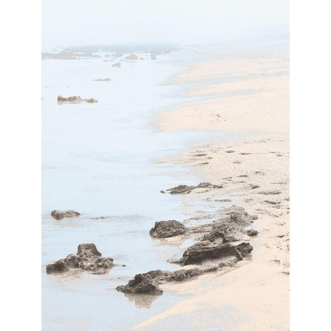 Peaceful Beach Gold Ornate Wood Framed Art Print with Double Matting by Lula Bijoux and Company
