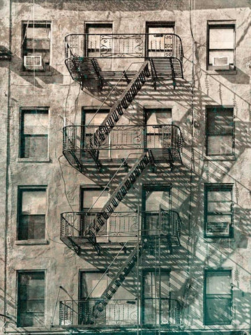 City Escapes 2 Black Ornate Wood Framed Art Print with Double Matting by De Carvalho, Sandro