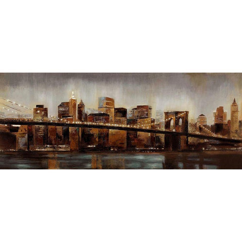 Rusted Brooklyn 1 White Modern Wood Framed Art Print by Sunny